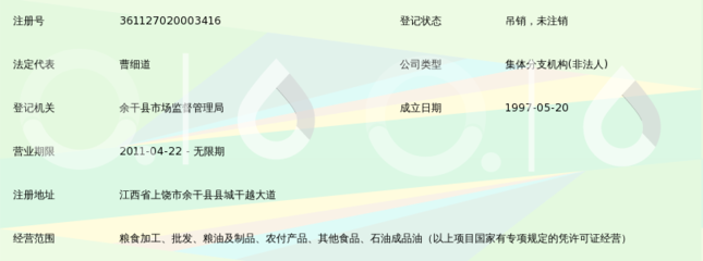 余干县粮油制品公司